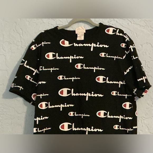 Champion Black and White Logo Tee - Picture 2 of 7